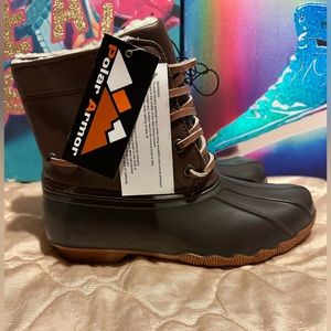Polar Armor Two-Tone Women's Winter Boots size 6 brown